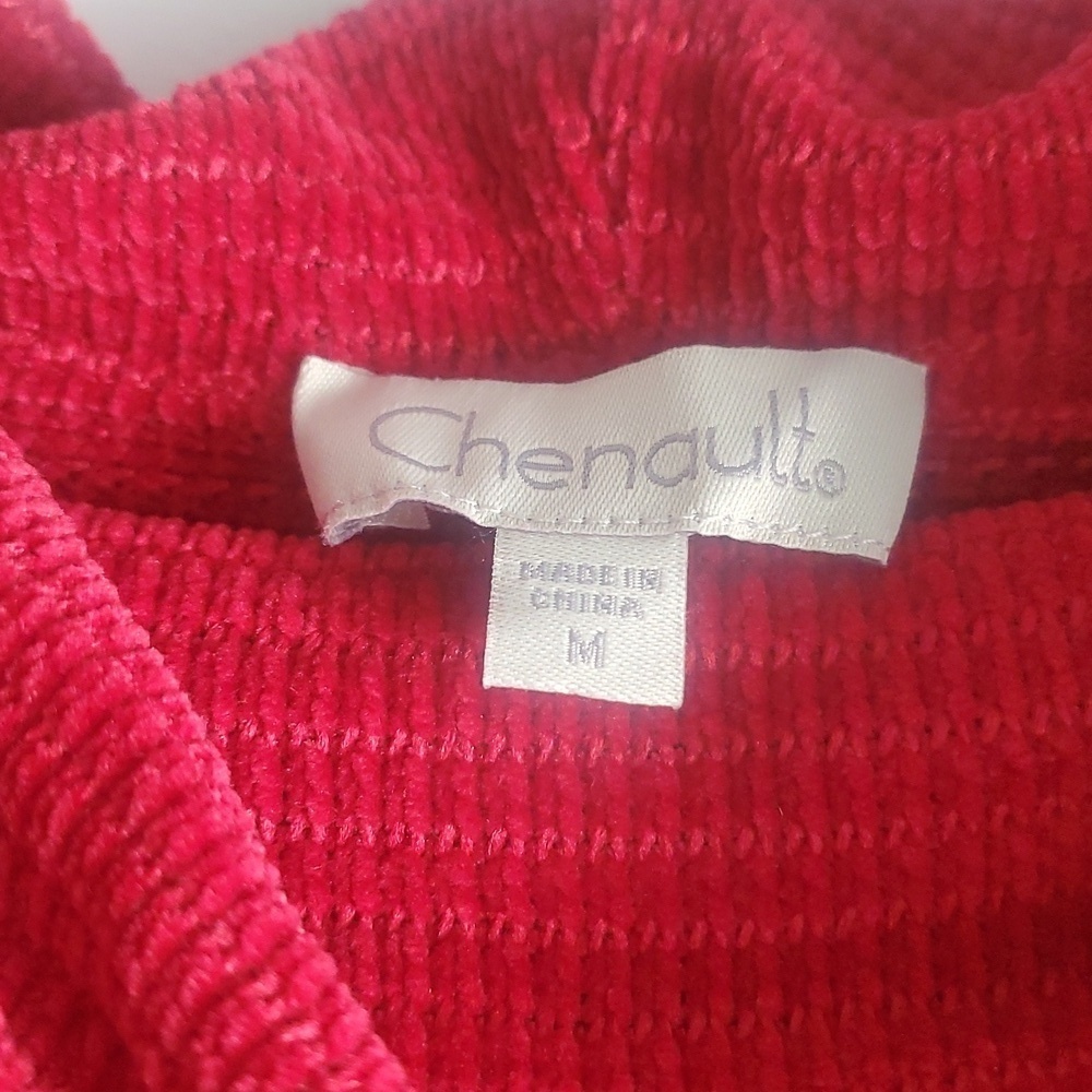 Women's Red blouse by Chenault. Sz med. - Picture 3 of 3